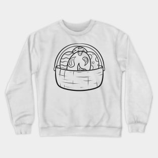 Easter Basket With Easter Eggs As Color In Easter Crewneck Sweatshirt